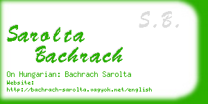 sarolta bachrach business card